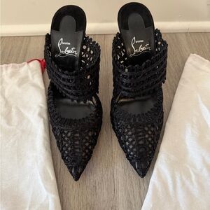 Christian Louboutin Deja 100 Macramé Mules